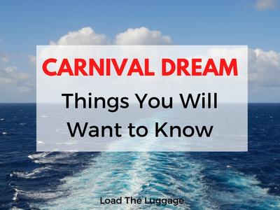 Things you will want to know about the Carnival Dream cruise ship before cruising. Carnival cruise tips for your next vacation