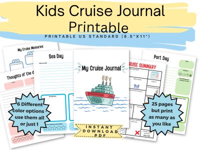 Printable kids cruise journal