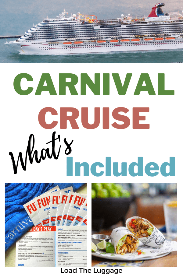What is included on a Carnival cruise and whati isn't.  This article is perfect for first time cruisers planning their first cruise vacation.  