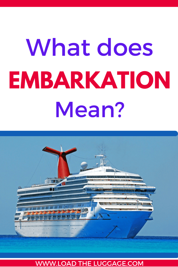 Embarkation definition.  Find out what the cruise term embarkation means. 