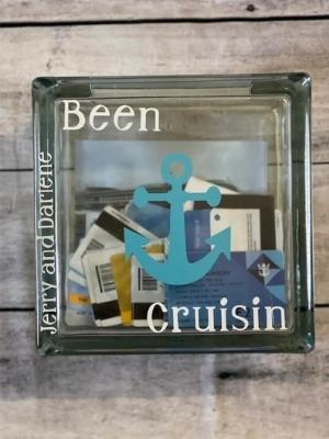 Cruise card holder by LaLas Custom Cups makes a unique gift for cruise lovers