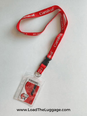 Carnival Cruise lanyard.  We bought this cruise lanyard onboard the Carnival Dream in the Fun Shops
