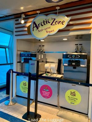 Soft serve frozen yogurt station on Mariner of the Seas.  One of several reasons teens will love Mariner of the Seas
