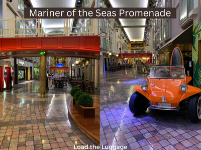 Mariner of the Seas Promenade is one of my favorite things about this cruise ship. and definitely one reason why Mariner of the Seas is a good ship
