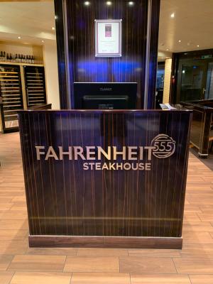 Fahrenheit 555 steakhouse is one of the specialty restaurants on Carnival Vista