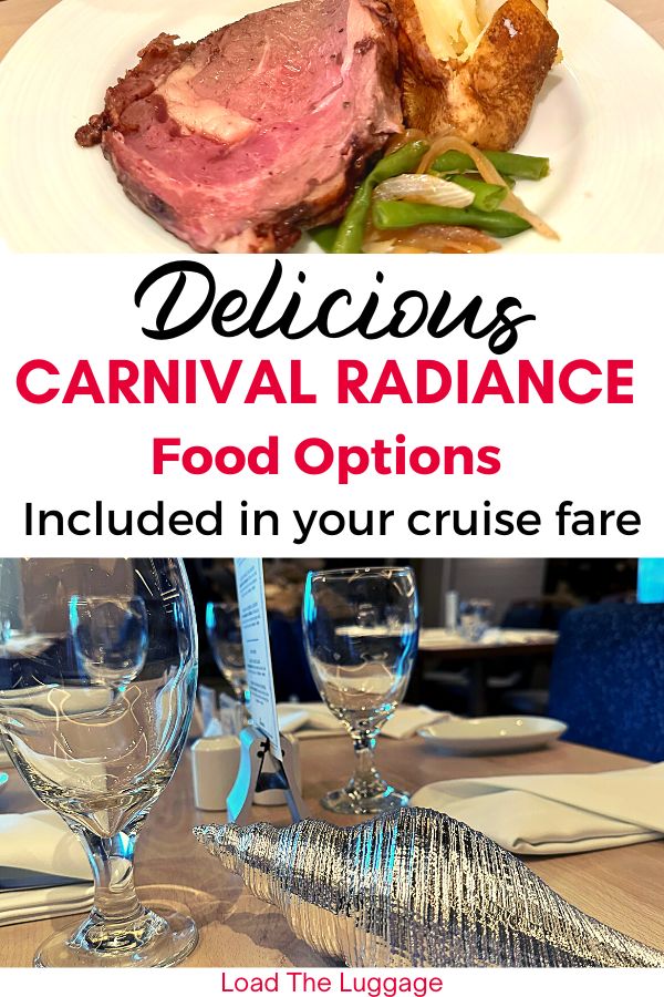 Delicious Carnival Radiance Food options included in your cruise fare