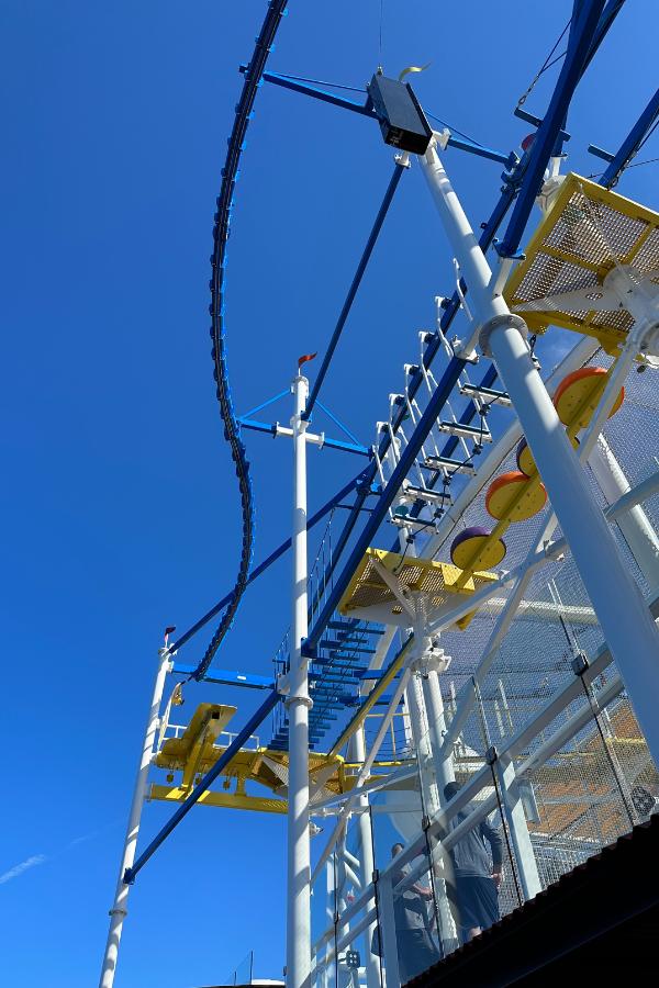 Carnival Celebration ropes course and zip line